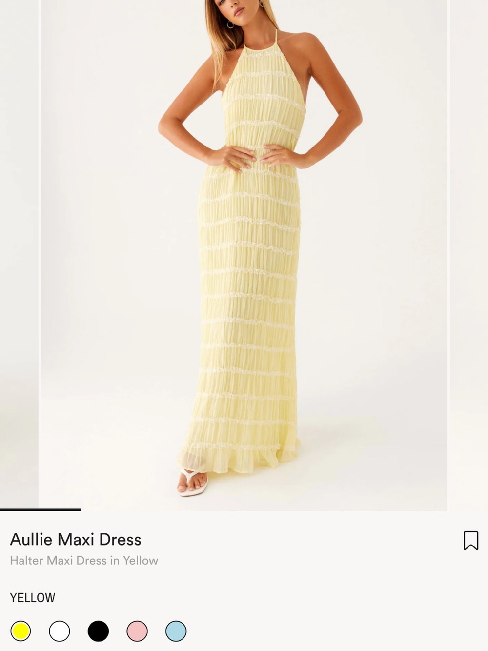 Peppermayo Aullie Maxi Dress- Yellow - Picture 5 of 5
